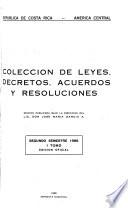 Colección de leyes, decretos, acuerdos y resoluciones