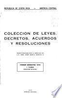 Colección de leyes, decretos, acuerdos y resoluciones
