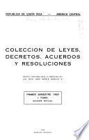 Colección de leyes, decretos, acuerdos y resoluciones