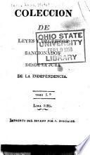 Coleccion de leyes y decretos sancionados desde la jura de la independencia