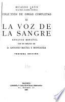 Colección de obras completas: La voz de la sangre