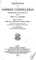 Coleccion de poesias castellanas anteriores al siglo XV