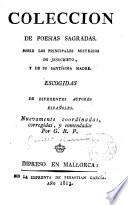 Colección de poesías sagradas sobre los principales misterios de Jesucristo,y de su Santísima Madre