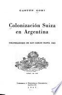 Colonización suiza en Argentina