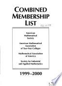 Combined Membership List of the American Mathematical Society, Mathematical Association of America, and the Society for Industrial and Applied Mathematics