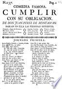 Comedia famosa. Cumplir con su obligacion