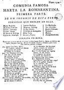 Comedia famosa, Marta la romarantina