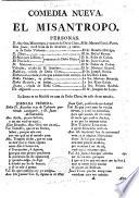 Comedia nueva. El Misantropo. [In three acts and in verse, translated by J. Lopez de Sedano.]