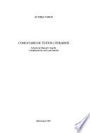 Comentario de textos literarios