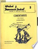 Comentarios sobre los programas de la prueba operativa