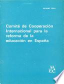 Comité de Cooperación Internacional para la reforma de la educación en España. Informe final