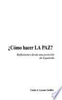 Cómo hacer la paz?