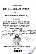 Compendio de la gramatica de la Real Academia Española