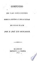 Compendio de la Lecciones sobre la retórica y bellas letras de Hugo Blair