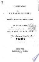 Compendio de las lecciones sobre la retórica y bellas letras de Hugo Blair