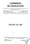 Compendio de legislación