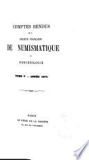 Comptes rendus de la Société française de numismatique et d'archéologie