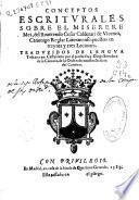 Conceptos escriturales sobre el Miserere Mei