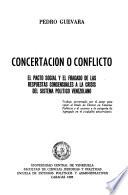 Concertación o conflicto