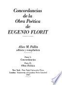 Concordancias de la obra poética de Eugenio Florit
