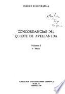 Concordancias del Quijote de Avellaneda