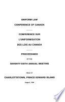 Conférence Sur L'uniformisation Des Lois Au Canada
