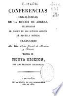 Conferencias eclesiásticas de la Diócesis de Angers: 1832 (VIII, 548 p.)