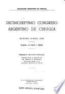 Congreso Argentino de Cirugía. 1945 v. 1