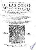 Consideraciones en los evangelios de los domingos de adviento y festividades que en este tiempo caen, hasta el domingo de la septuagesima