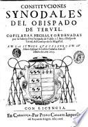 Constituciones sinodales del Obispado de Teruel