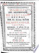 Constituciones synodales del arzobispado de Santiago