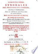 Constituciones synodales del Obispado de Cordoba