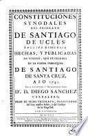 Constituciones Synodales Del Priorato De Santiago De Ucles
