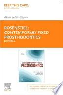 Contemporary Fixed Prosthodontics - Elsevier eBook on VitalSource (Retail Access Card)