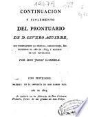 Continuacion y suplemento del Prontuario de D. Severo Aguirre
