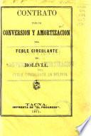 Contrato para la conversión y amortización del feble circulante en Bolivia