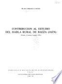 Contribución al estudio del habla rural de Baeza (Jaén)