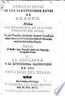 Coronaciones de los serenissimos reyes de Aragon