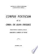 Corpus poeticum de la obra de Juan Diéguez