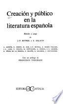 Creación y público en la literatura española
