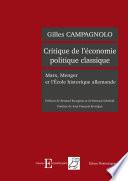 Critique de l’économie politique classique