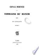 Cronaca modenese di Tommasino de' Bianchi detto de' Lancellotti