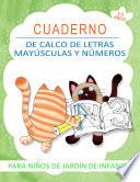 Cuaderno de calco de letras mayúsculas y números para niños de jardín de infancia 3-5 años