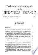Cuadernos para investigación de la literatura hispánica