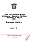 Cuenta de la hacienda pública del gobierno y organismos auxiliares del Estado de México