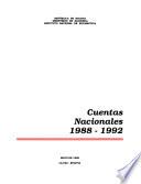 Cuentas nacionales : 1988-1992