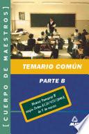 Cuerpo de Maestros. Temario Comun. E-book