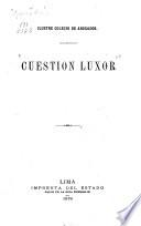 Cuestión Luxor