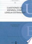 Cuestiones del español como lengua extranjera