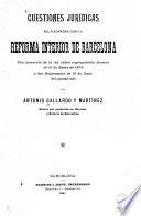 Cuestiones jurídicas relacionadas con la reforma interior de Barcelona